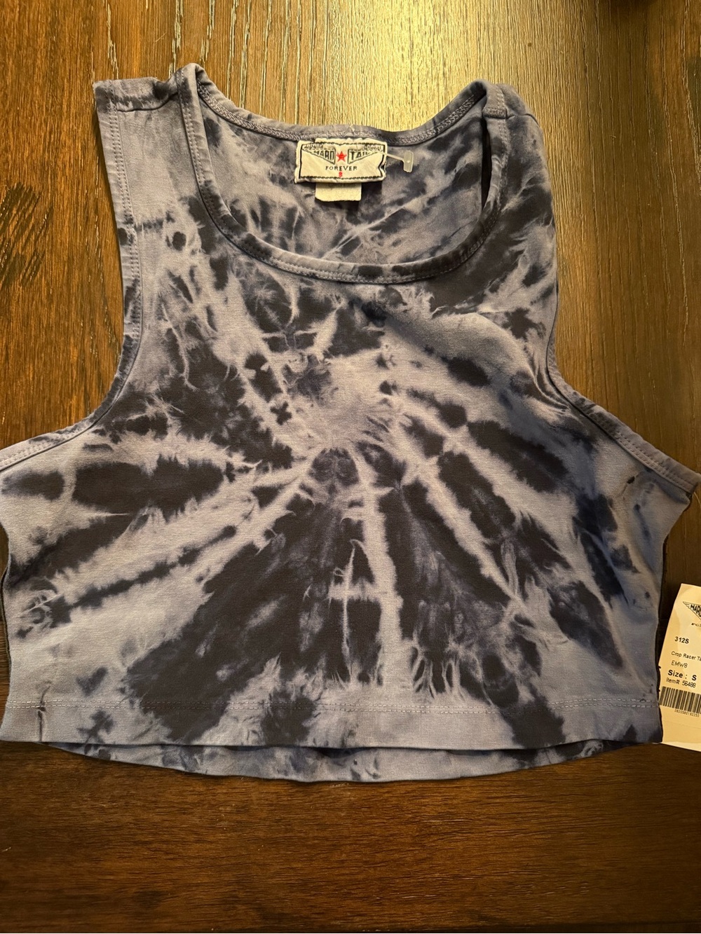 Hardtail Forever Women’s Racer Tank Crop Top Tye Dye Size S NWT